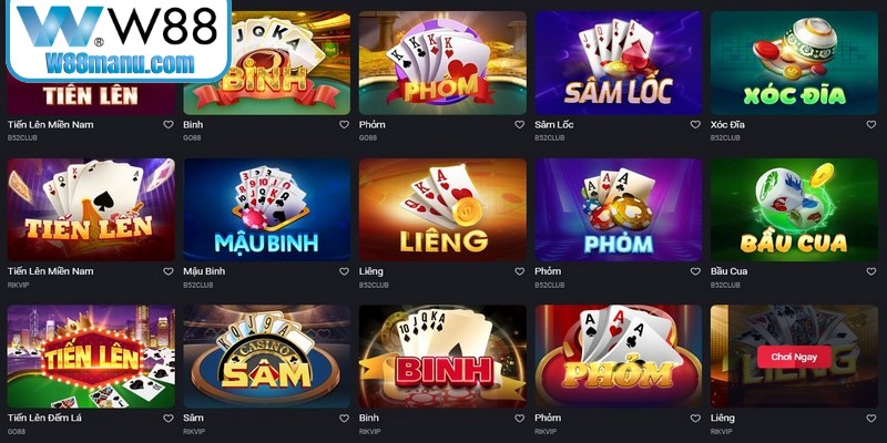 Game đánh bài online được phát triển với vô số phiên bản